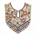 Keyhole Neck Embroidery Designs