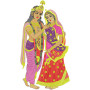 Radhe Krishna Machine Embroidery Design