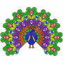 Majestic Peacock Machine Embroidery Design - Vibrant Feather Detail
