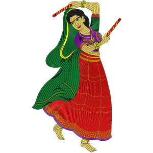 Dancing Women Wedding Embroidery 16378