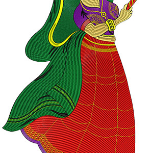 Dancing Women Wedding Embroidery 16378