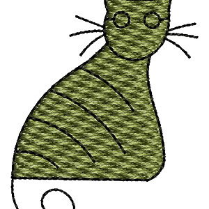 Cat Embroidery Pattern 17214