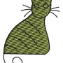 Cat Embroidery Pattern 17214