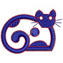 Cat Pillow Embroidery Design 17215