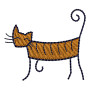 Cat Applique Machine Embroidery Pattern 17216