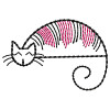 Cat Machine Embroidery Pattern 17217