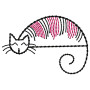 Cat Machine Embroidery Pattern 17217