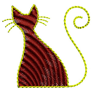 Cat Applique Machine Embroidery Designs 17218