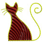 Cat Applique Machine Embroidery Designs 17218