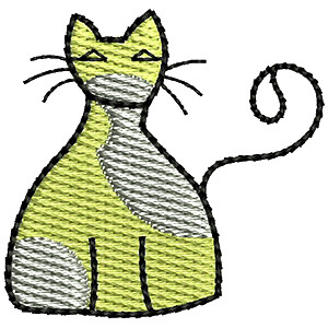 Cat Embroidery Pattern 17221