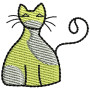 Cat Embroidery Pattern 17221