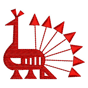 Quilled Peacock Embroidery Design 17225