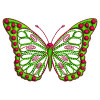 Lycaena Butterfly Wall Art Embroidery Design