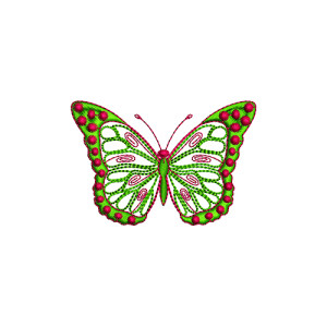 Lycaena Butterfly Wall Art Embroidery Design