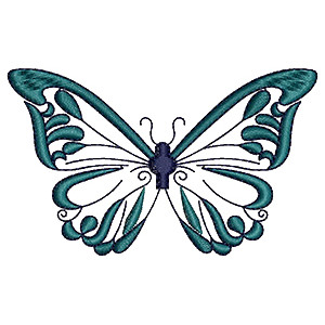 Polyommatinae Butterfly Embroidery Design