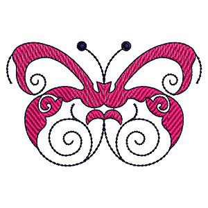 Monarch Butterfly Wall Art Embroidery Design