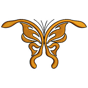 Orchard Swallowtail Butterfly Art Embroidery Design