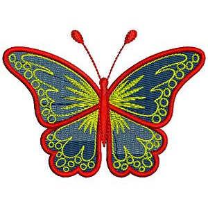 Floral Red Beautiful Art Embroidery Design