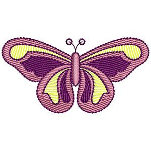 Vector Colorful Butterfly Scarf Embroidery Design