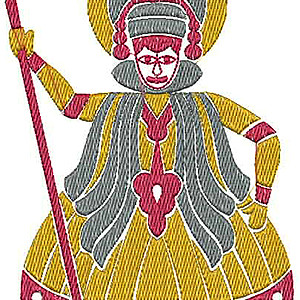 Kathakali Dancer Embroidery Design
