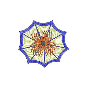 Spider With Cobweb Embroidery 2528
