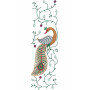 Elegant Peacock Vine Border Embroidery Design