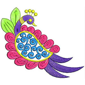 Peacock Applique Embroidery Pattern