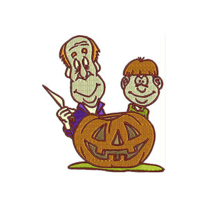 Happy Halloween Pumpkin Embroidery Design