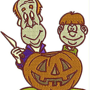 Happy Halloween Pumpkin Embroidery Design