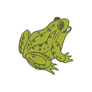 Frog Applique Embroidery Design