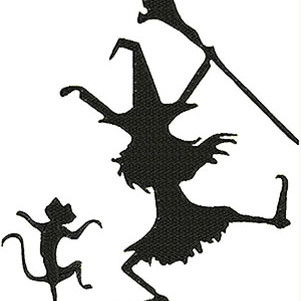 Halloween Dancing Witch Embroidery