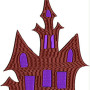 Halloween House Embroidery Design