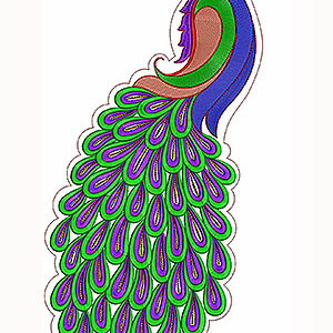 Peacock Embroidery Designs For Salwar Kameez 7603