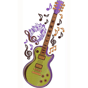 7604 Wall Art Guitar Design
