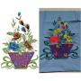 Flower Bucket Embroidery Design