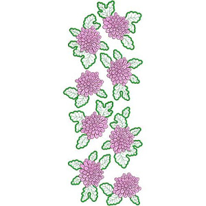 Pencil Skirt Allover Embroidery Design 16937