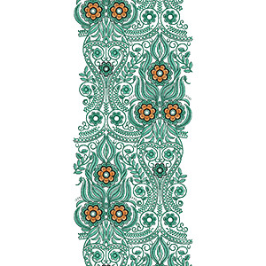 Zal Spangles All Over Embroidery Design 17194