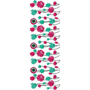 Liberty Flower All Over Embroidery Design