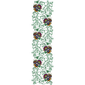 Rajwada Wedding Zal Saree Embroidery Design