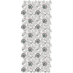 Kashmiri Shawls Embroidery Design 22522