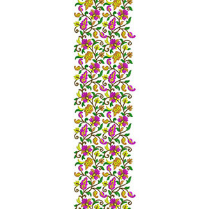 Floral Decorative Allover Embroidery Design 22632