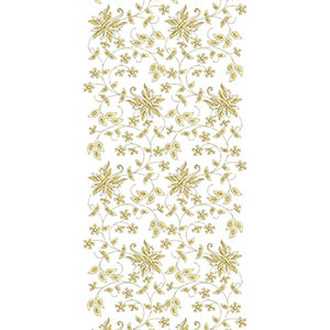 Modern Teal Turquoise Floral Pattern Embroidery Design 22664