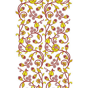 Floral Pattern Folk Style Allover Embroidery Design 22781