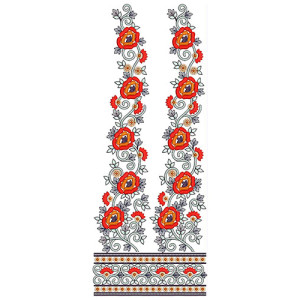 Blade Cutting China Daman Embroidery Design 23034