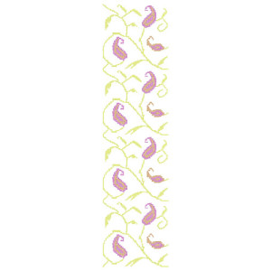 Paisley Cross Stitch Allover Embroidery Design 23096