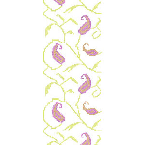 Paisley Cross Stitch Allover Embroidery Design 23096