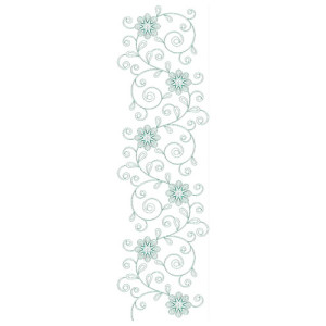 Big Flower Chain Stitch All Over Design 23712