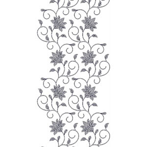 Lotus Flowers Chain Stitch All Over Design 23716