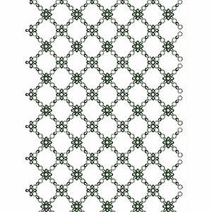 Flower Rhombus All Over Design In Embroidery 23873