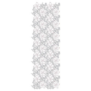 Chain Stitch Flower In Allover Embroidery Design 24378